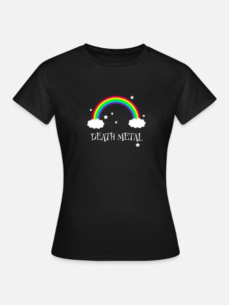 Death Metal Regenbogen - Frauen T-Shirt - Schwarz