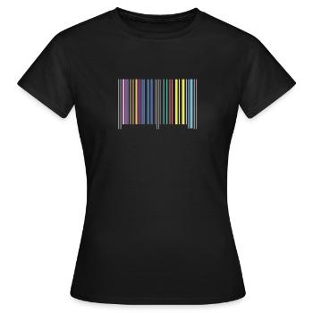 Barcode - Frauen T-Shirt - Schwarz - Vorne - AI Model Female 172 dark (172cm)