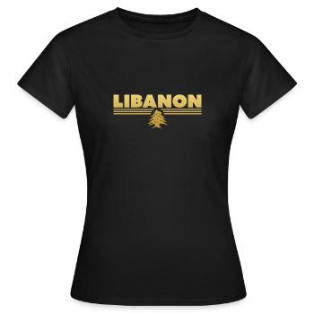 Libanon Beirut Wappen - Frauen T-Shirt - Schwarz - Vorne - AI Model Female 172 dark (172cm)