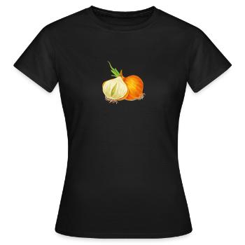 Die Zwiebel - Frauen T-Shirt - Schwarz - Vorne - AI Model Female 172 dark (172cm)
