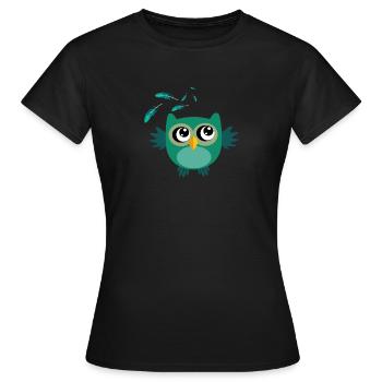 Suesse Eule - Frauen T-Shirt - Schwarz - Vorne - AI Model Female 172 dark (172cm)