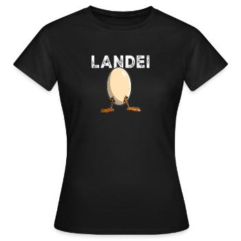 Landei - Frauen T-Shirt - Schwarz - Vorne - AI Model Female 172 dark (172cm)
