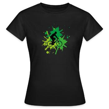 Bicycle Riding Bicycle Tour Green - Women's T-Shirt - black - Front - AI Model Female 172 dark (172cm)