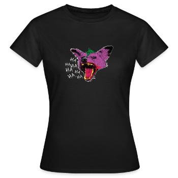 Hyènes - hyène - T-shirt Femme - noir - Devant - AI Model Female 172 dark (172cm)