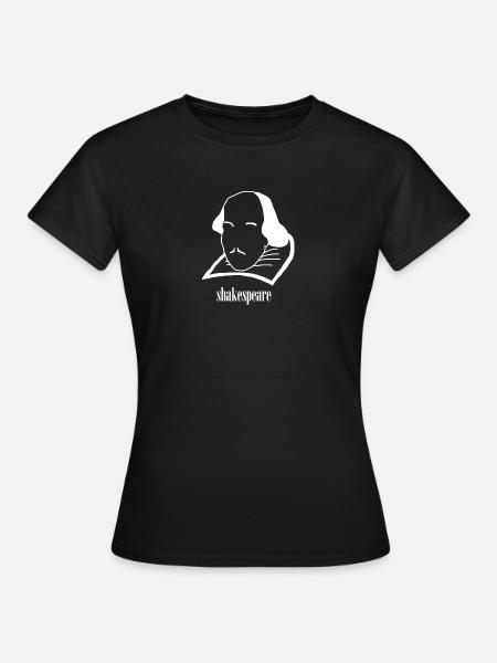 Shakespeare head (in white) - gift idea - Women's T-Shirt - black
