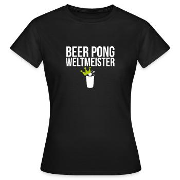 Beer Pong Weltmeister - Frauen T-Shirt - Schwarz - Vorne - AI Model Female 172 dark (172cm)