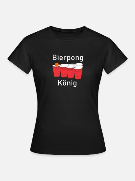 Bierpong König - Frauen T-Shirt - Schwarz