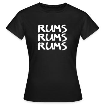 RUMS - Frauen T-Shirt - Schwarz - Vorne - AI Model Female 172 dark (172cm)