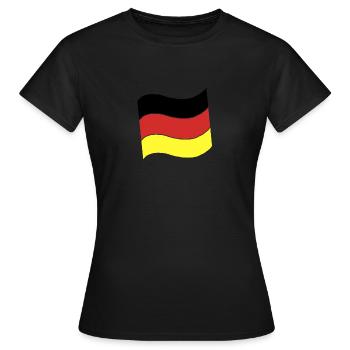 Deutschlandflagge - Frauen T-Shirt - Schwarz - Vorne - AI Model Female 172 dark (172cm)