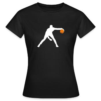 Basketball sportif dribble - T-shirt Femme - noir - Devant - AI Model Female 172 dark (172cm)