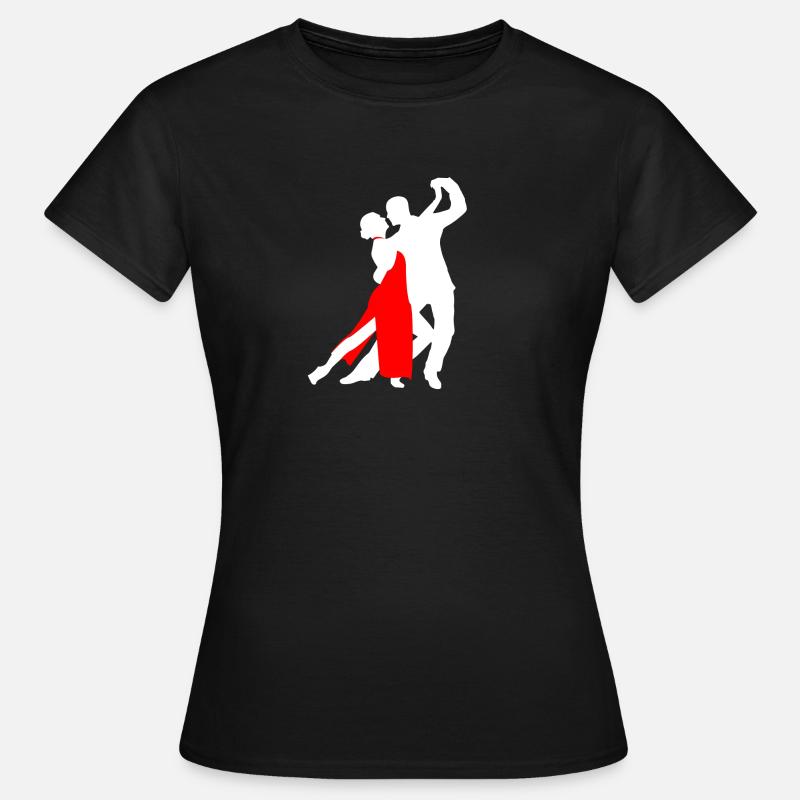 Dancing Tango dance couple logo - Women's T-Shirt - black