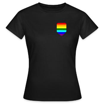 Poche de poitrine LGTB LGTB Pride Gay - T-shirt Femme - noir - Devant - AI Model Female 172 dark (172cm)