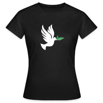 Frieden - Frauen T-Shirt - Schwarz - Vorne - AI Model Female 172 dark (172cm)