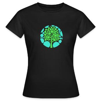 Optical illusion tree - Women's T-Shirt - black - Front - AI Model Female 172 dark (172cm)