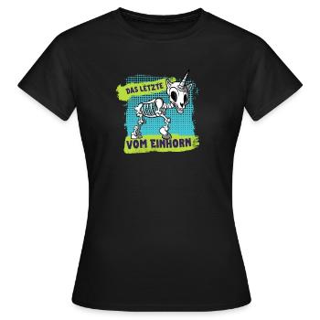 Le dernier de la licorne - T-shirt Femme - noir - Devant - AI Model Female 172 dark (172cm)