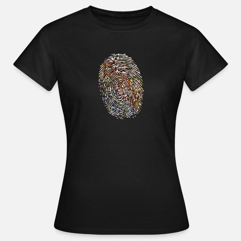 Fingerprint map - Women's T-Shirt - black