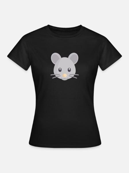 süße graue Maus - Frauen T-Shirt - Schwarz