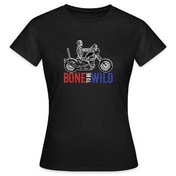 Squelette - T-shirt Femme - noir - Devant - AI Model Female 172 dark (172cm)