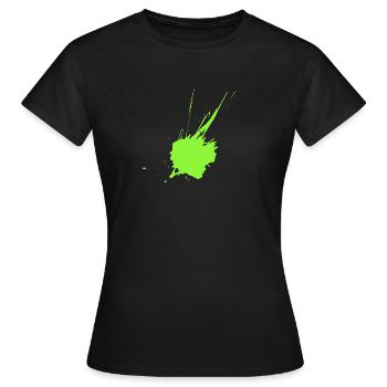 Color blot neon green - Women's T-Shirt - black - Front - AI Model Female 172 dark (172cm)