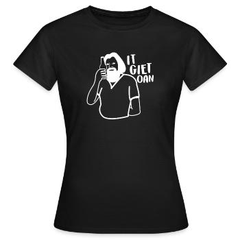 It Pours Oan - Women's T-Shirt - black - Front - AI Model Female 172 dark (172cm)