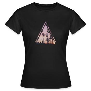 palmiers - T-shirt Femme - noir - Devant - AI Model Female 172 dark (172cm)