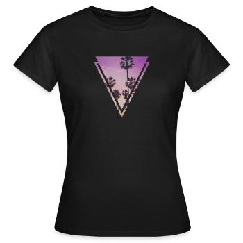 palmiers - T-shirt Femme - noir - Devant - AI Model Female 172 dark (172cm)