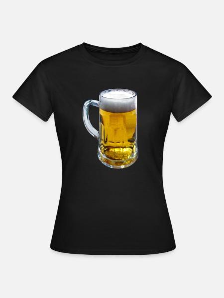 Bier Humpen - Frauen T-Shirt - Schwarz
