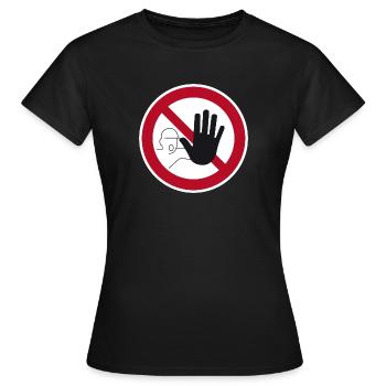 Access prohibited sign - Women's T-Shirt - black - Front - AI Model Female 172 dark (172cm)