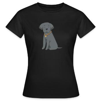 Dog - Frauen T-Shirt - Schwarz - Vorne - AI Model Female 172 dark (172cm)