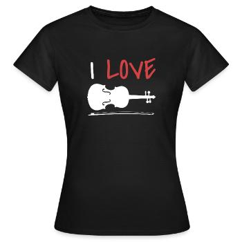 Violin violin - Women's T-Shirt - black - Front - AI Model Female 172 dark (172cm)
