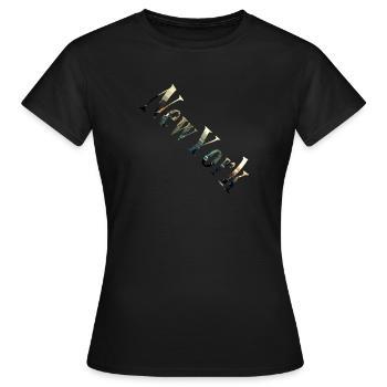 New York City SKYLINE NY - T-shirt Femme - noir - Devant - AI Model Female 172 dark (172cm)