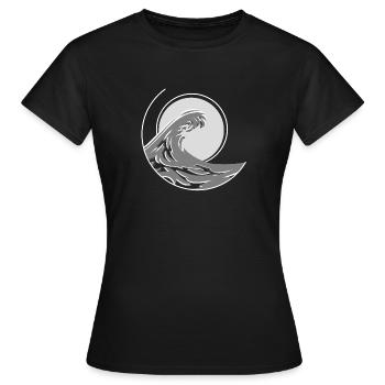 vague - T-shirt Femme - noir - Devant - AI Model Female 172 dark (172cm)