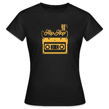 Hip Hop 90er - Frauen T-Shirt - Schwarz - Vorne - AI Model Female 172 dark (172cm)