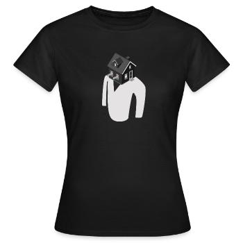 Observation house building gift - Women's T-Shirt - black - Front - AI Model Female 172 dark (172cm)