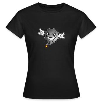Bombe Version 2 - Frauen T-Shirt - Schwarz - Vorne - AI Model Female 172 dark (172cm)