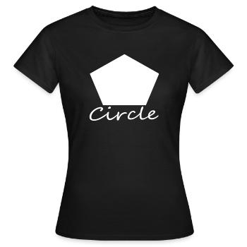 Falsche Kreisform - Frauen T-Shirt - Schwarz - Vorne - AI Model Female 172 dark (172cm)