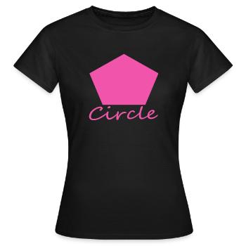 Falsche Kreisform - Frauen T-Shirt - Schwarz - Vorne - AI Model Female 172 dark (172cm)
