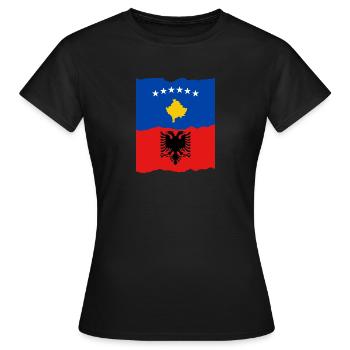 Kosovo Albanie Albanie - T-shirt Femme - noir - Devant - AI Model Female 172 dark (172cm)