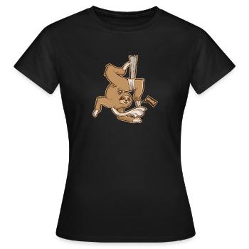 Acrobaties en tissu verticales - T-shirt Femme - noir - Devant - AI Model Female 172 dark (172cm)