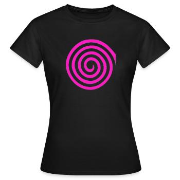 spirale - T-shirt Femme - noir - Devant - AI Model Female 172 dark (172cm)