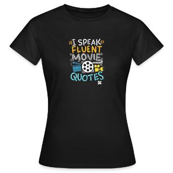 Movie movielover series bingewatch gift idea - Women's T-Shirt - black - Front - AI Model Female 172 dark (172cm)