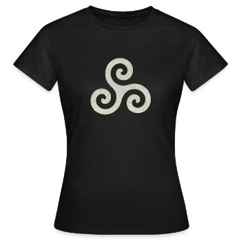 Triskele as a jewel - Women's T-Shirt - black - Front - AI Model Female 172 dark (172cm)
