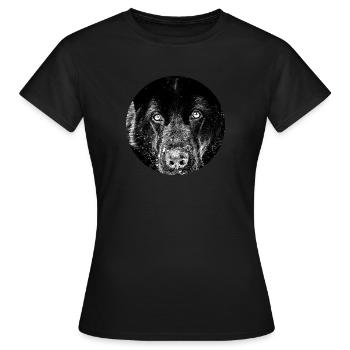 Schwarzer Schäferhund - Frauen T-Shirt - Schwarz - Vorne - AI Model Female 172 dark (172cm)