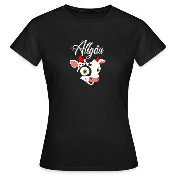 Allgäu - Frauen T-Shirt - Schwarz - Vorne - AI Model Female 172 dark (172cm)