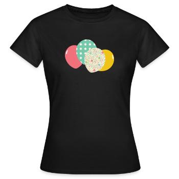 balloons - Women's T-Shirt - black - Front - AI Model Female 172 dark (172cm)