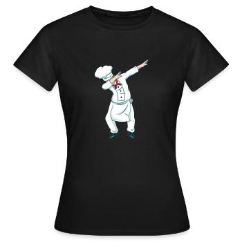 Dabbing Chef Cuisiner Hip Hop Dancing Chef Gift - T-shirt Femme - noir - Devant - AI Model Female 172 dark (172cm)