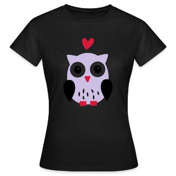 Eule - Women's T-Shirt - black - Front - AI Model Female 172 dark (172cm)