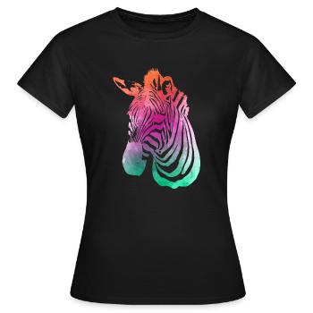 Zèbre Mode Tendance - T-shirt Femme - noir - Devant - AI Model Female 172 dark (172cm)