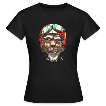 On n'apprend pas à un vieux singe... - T-shirt Femme - noir - Devant - AI Model Female 172 dark (172cm)