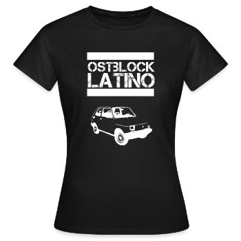 Ostblock Latino - Frauen T-Shirt - Schwarz - Vorne - AI Model Female 172 dark (172cm)